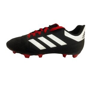 Adidas Youth Soccer Cleats Black Red White Stripes Shoes Size US 2